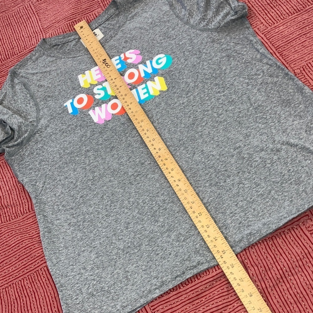 Anthropologie Womens size large Gray Multicolor Graphic Tee - Picture 5 of 8